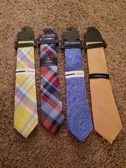 4 Brand New Ties, (2) Izod, (1) Chaps, (1)Croft and Borrow
