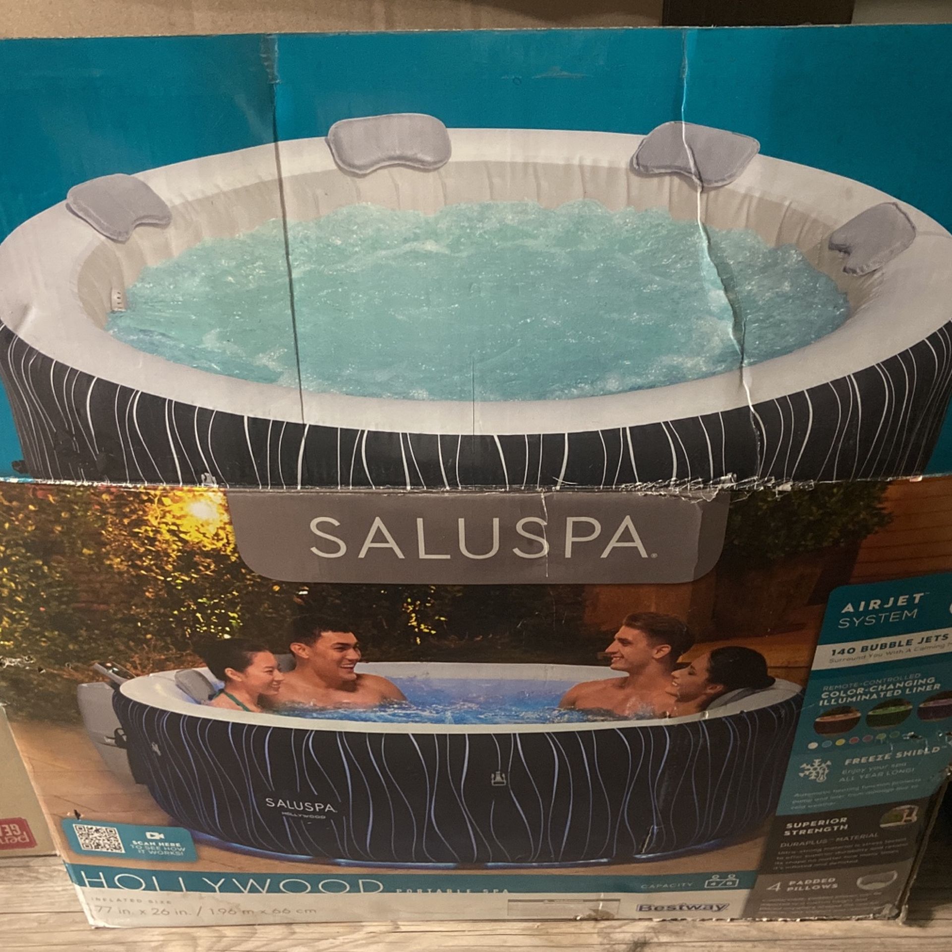 SALUSPA IN-HOUSE OR OUTSIDE HOT TUB!!!