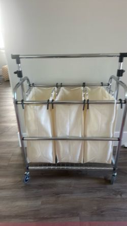Laundry hamper on wheels