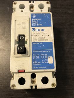 Westinghouse Series C Industrial Circuit Breaker EHD 14k 20 A 2 Pole