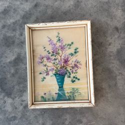 🎨 Vintage Original Mini Joy Floral Pastel Painting 🎨