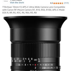 Cannon 10mm F2 APS-C Ultra Wide Lens