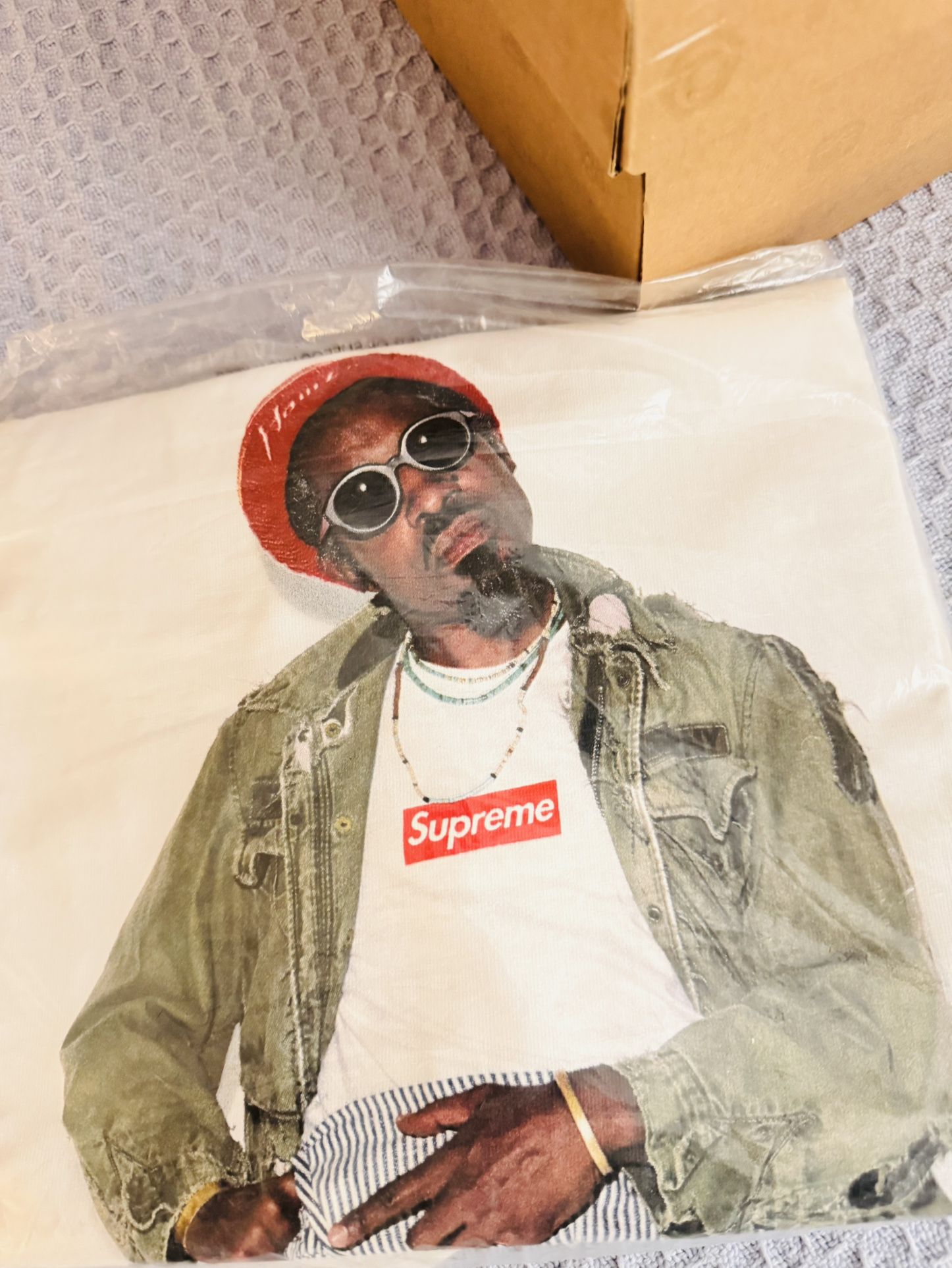 Supreme T-Shirt Andre 3000 Outkast Sealed in Plastic Skateboard