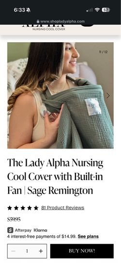 Nursing cover with fan