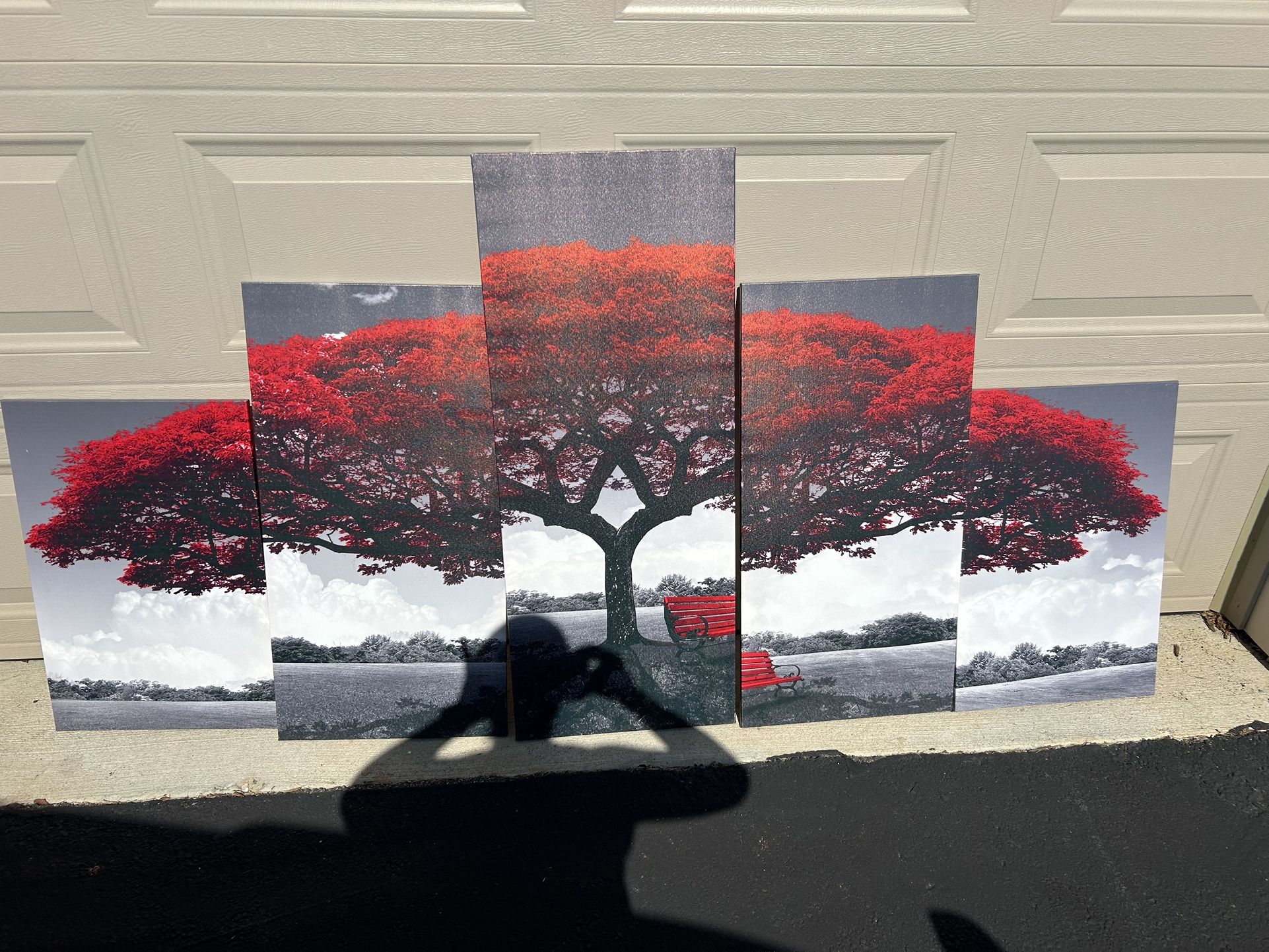 Red And Black Tree Canvas Picture 