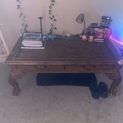 Large Wooden Coffee Table 