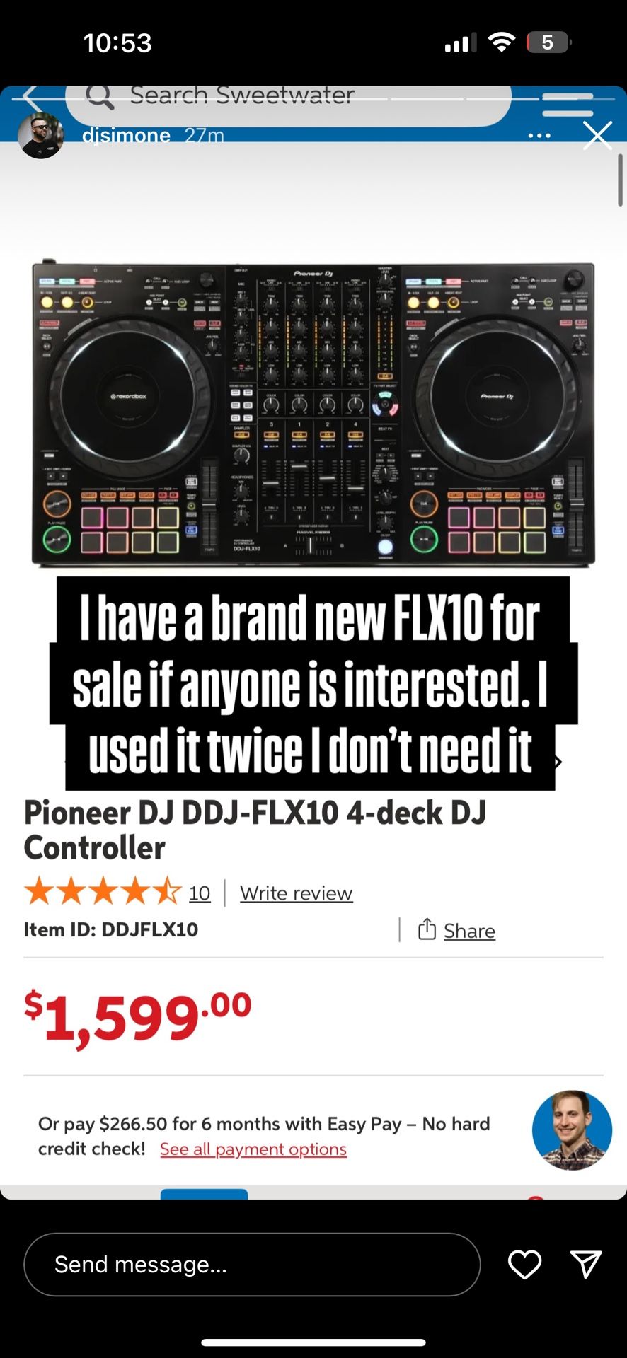 Pioneer DJ DDJFLX10