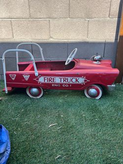 Vintage Fire truck pedal car