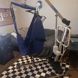 Invacare Hoyer Lift Reliant 450 Battery Powered w sling & extra battery only used once - like New