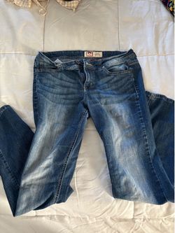 Lei Sophia Hipster Flare blue jeans Size 9
