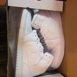 Jordon 1 Retros White Mods Size11 New In Box Never Worn