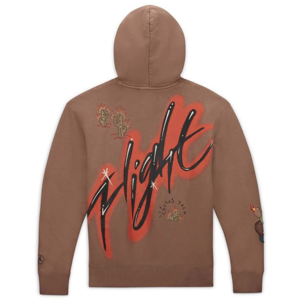 Travis Scott Jordan Flight Graphic Hoodie Archaeo Brown hoody