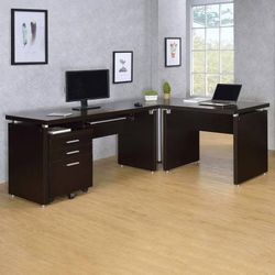 4 Piece Computer Desk Set With Mobile File Cabinet! Best Prices In Industry!
