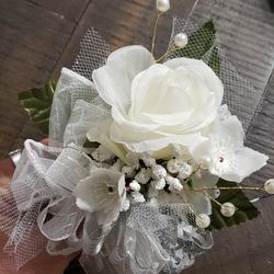 Mother's Day White Corsage 