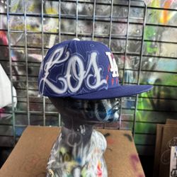Custom Airbrush Los Angeles Dodger Hat