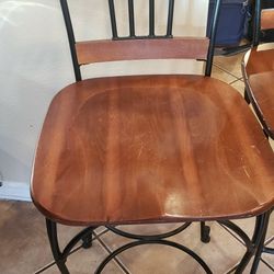 Bar Chairs (Wood & Cast Iron)