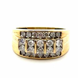Men’s 10k Yellow Gold Diamond Band Ring Size 10 GP3118379