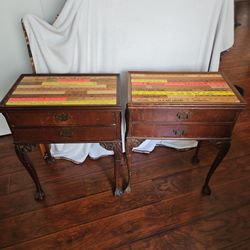 2 Antique Night Stand Tables