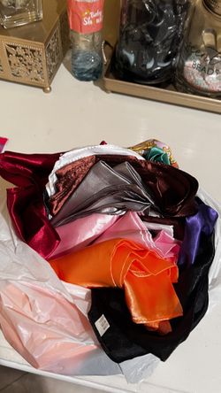 BAG OF BEAUTIFUL SATIN/SILK SCARVES