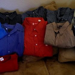 BUNDLE Men Short Sleeve Dress Shirts And T Shirts