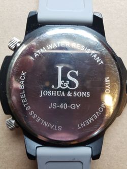 JOSHUA AND SONS / JS-40-GY TRIPLE TIME ZONE SILICONE STRAP MENS