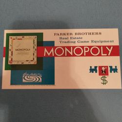1961 Monopoly Board Game