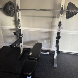 Fitness Gear Pro Series Bench and Plate Set 300lb Set