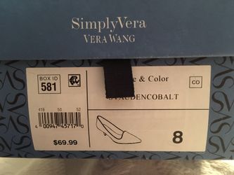 Vera Wang cobalt blue heels size 8