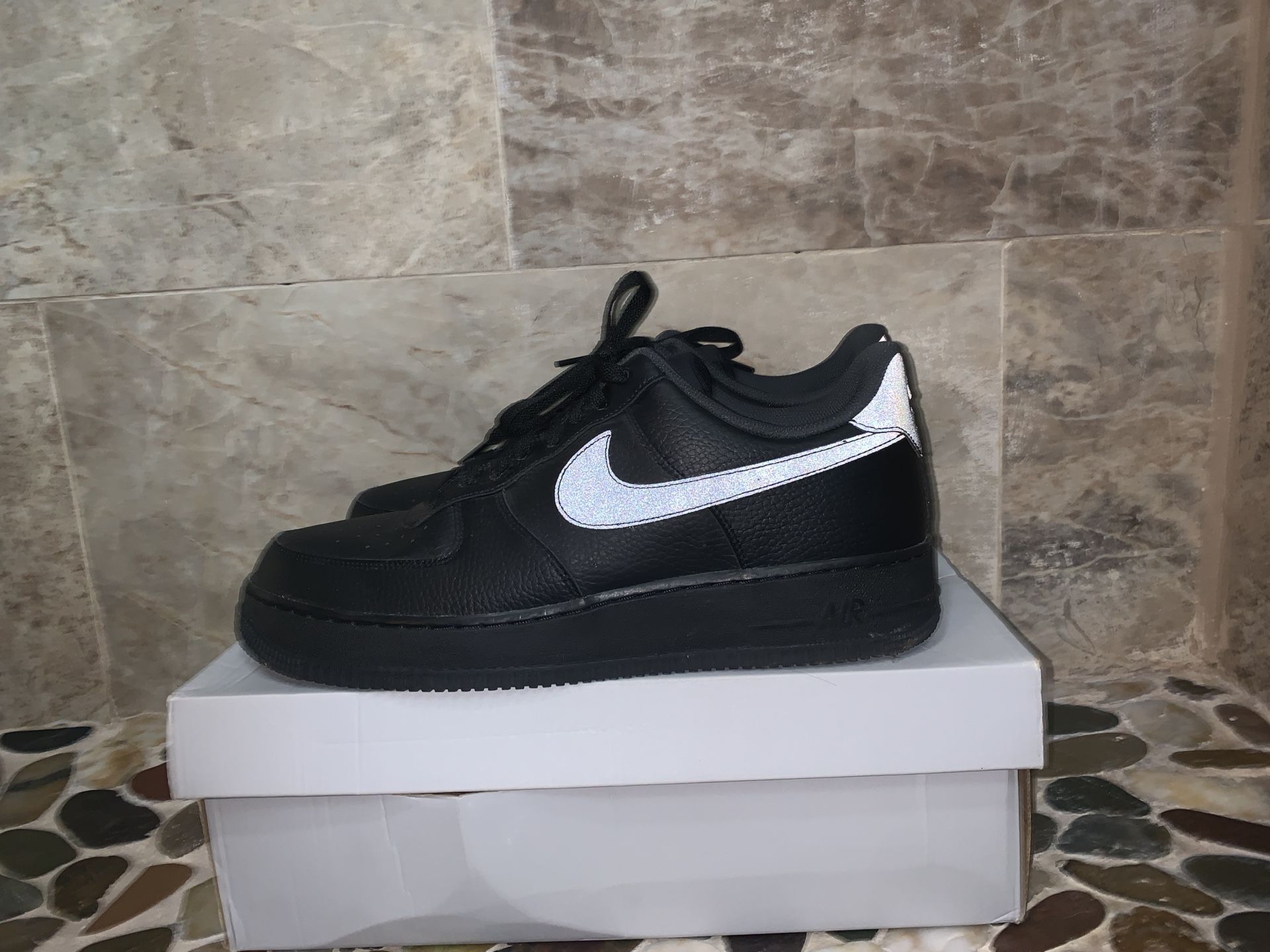 Men’s Reflective Air Force 1 All Black 