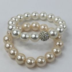 LOTS OF 2 Pearls Bracelet ⭐️⭐️⭐️⭐️⭐️VINTAGE TO FASHION 