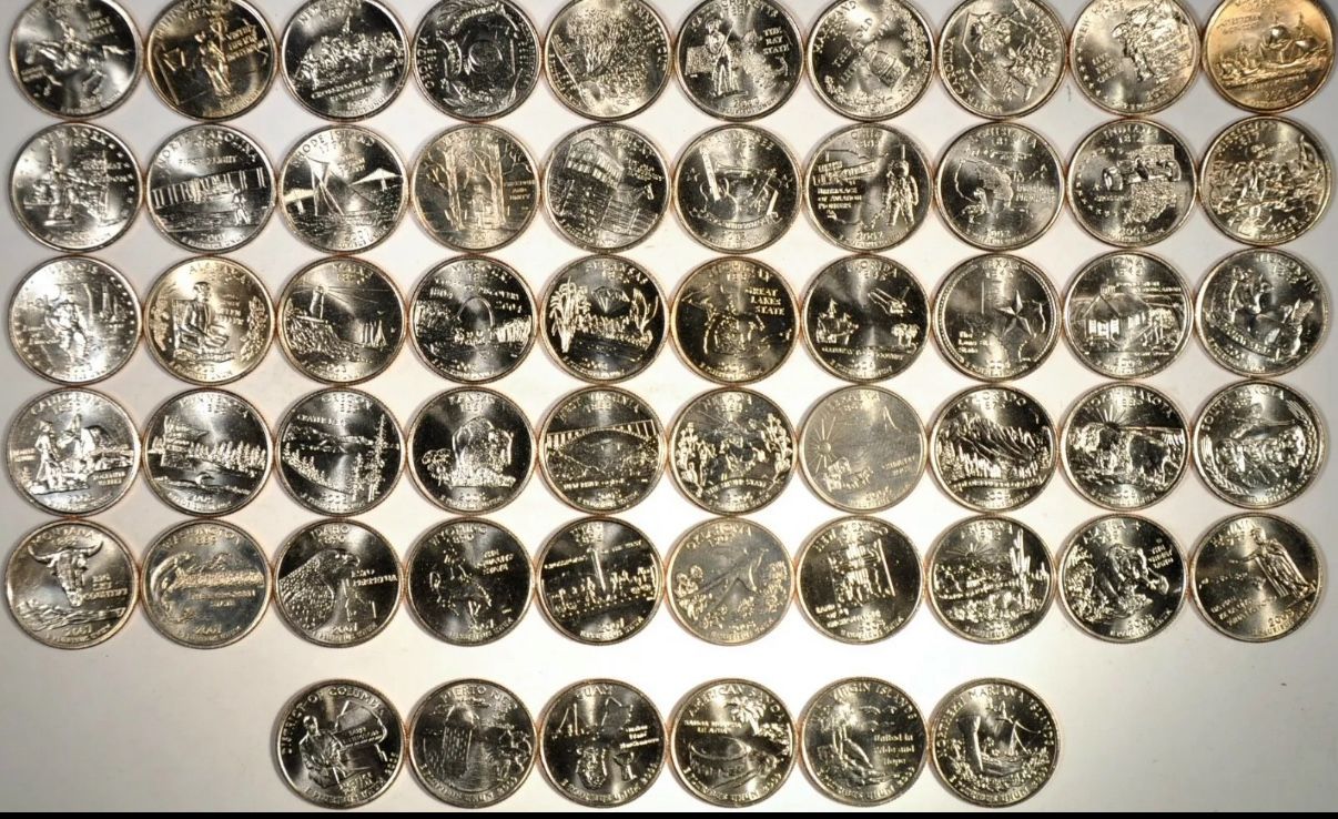54 . Us State Quarters.All 50 States