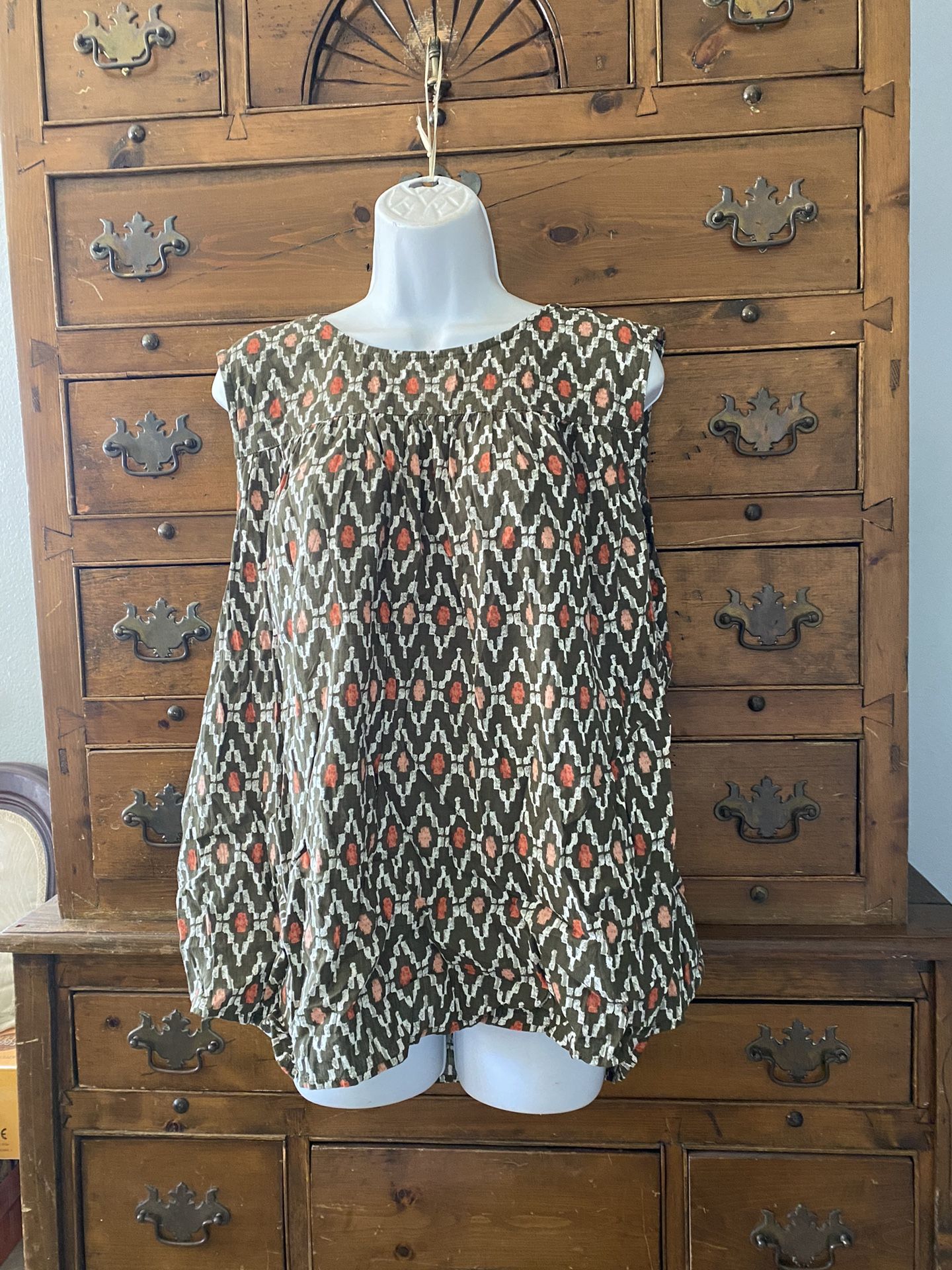 Woman’s Sleeveless Boho Tunic Top Size 1X By Sonoma