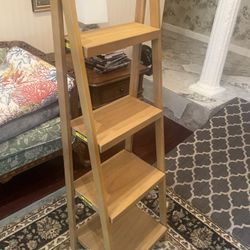 Wooden Shelf Ladder Book Shelf 