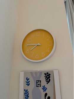 Yellow Wall Clock