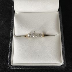 Beautiful Vintage Teardrop Shaped Diamond Engagement Ring 