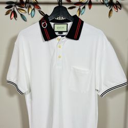 GUCCI POLO SHIRT COLLAR EMBROIDERED SS24 