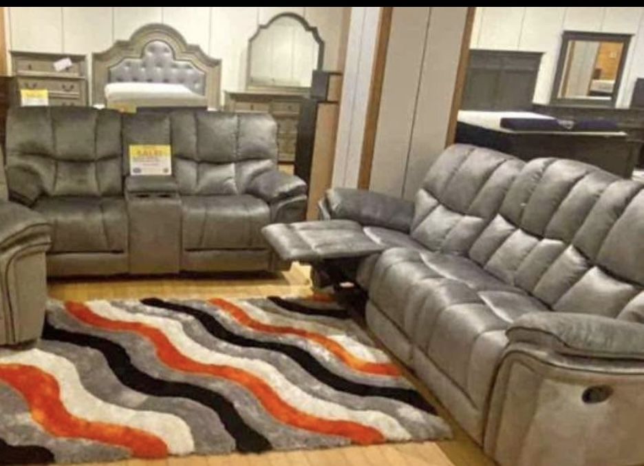 Barcelona, Two-Piece Sofa Loveseat, Reclining Living Room, $9 99