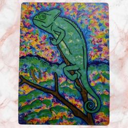 Veiled Chameleon Artwork Magnet