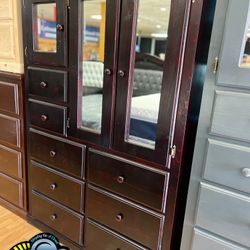 Cherry Closet Wardrobe Ropero New Drawer Dresser