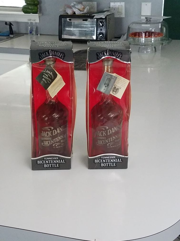 JACK DANIELS BICENTENNIAL BOTTLES UNOPENED IN ORIGINAL PACKAGING