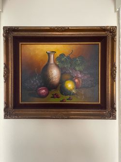 Beautiful small vintage oil painting