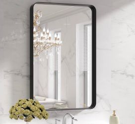 36 x 55 round edged bathroom mirror