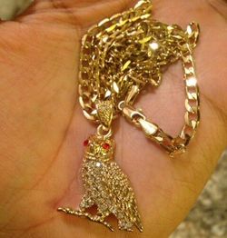14k Gold Plated Cuban w/ OVO Pendant