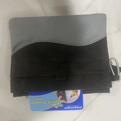 Dog Training Treat Pouch Sport Black Gray Bag w/ Waist Belt & Clip, NEW