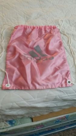 Adidas/ pink & silver string backpack