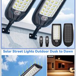 Brand New Set Of 2 Outdoor Solar Flood Lights, 4 Modes, 3 Color Temp, 30000LM