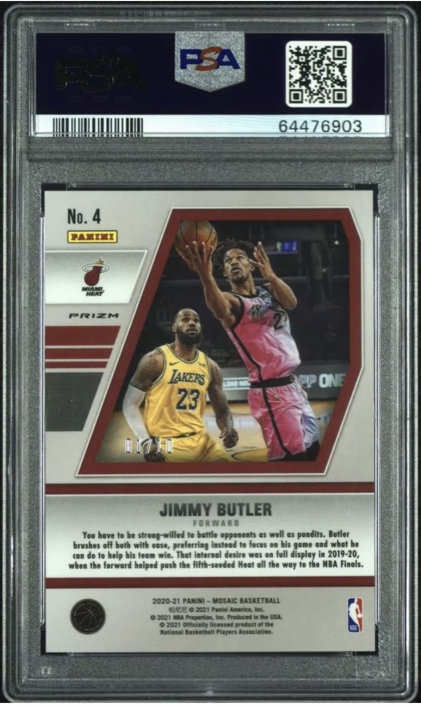 2020 Panini Mosaic Will to Win Jimmy Butler Green Fluorescent