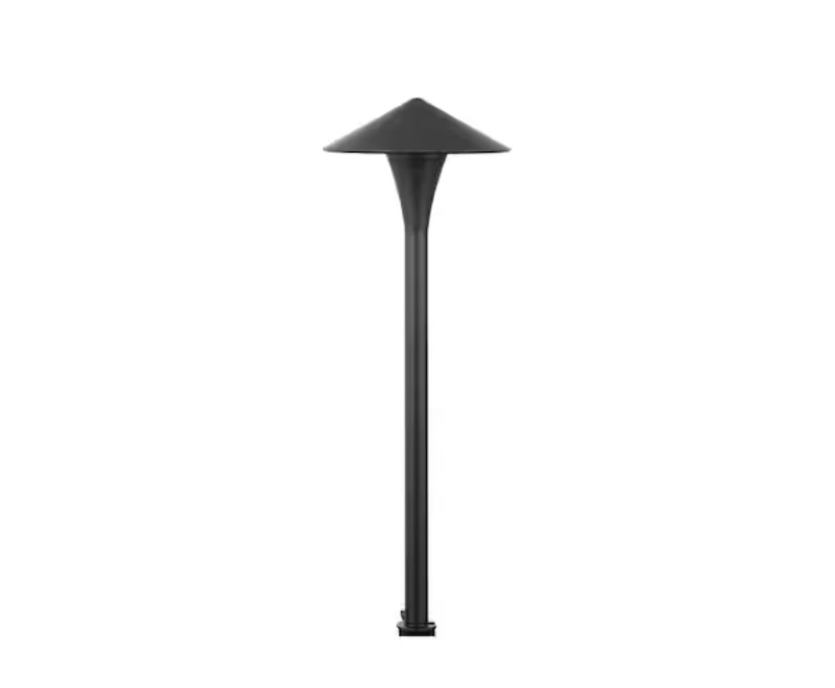 Hampton Bay Anderson Low Voltage Matte Black MR11 LED Bulb Weather Resistant Outdoor Landscape Hat Path Light@B15-996