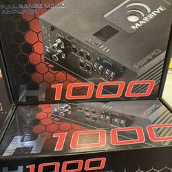 Massive Audio H1000 | 1050 Watt RMS 1 Ohm Mono Block Hippo Series Amplifier