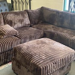 New Sectional Couch with Ottoman.. Free Delivery